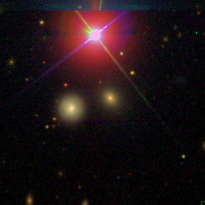 NGC 3047 ve PGC 28572'den SDSS görüntüsü