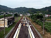 跨線橋から佐伯・大分方面を望む