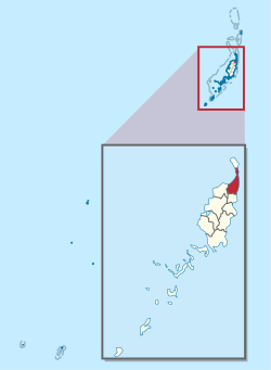 Location of Ngaraard in Palau