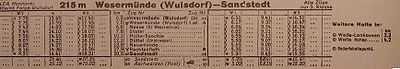 Timetable 1944