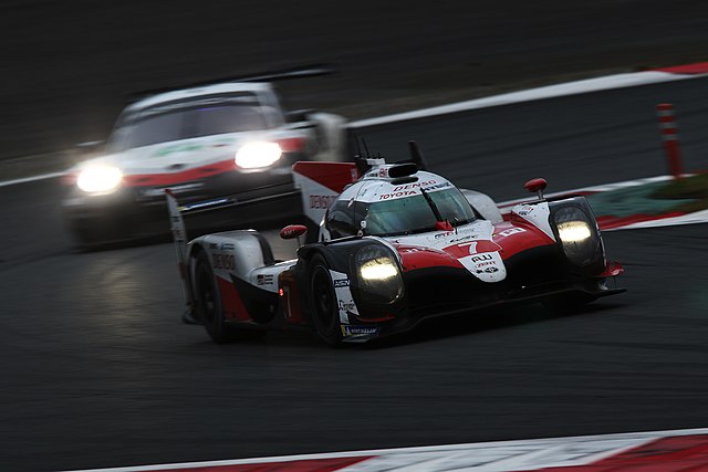 The race winning #7 Toyota TS050 Hybrid seen at the 2018 6 Hours of Fuji