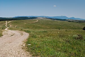 Vidaĵo al la plej norda kaj malalta parto de la Dolgorukova altebenaĵo