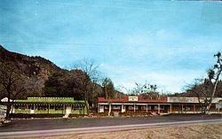 Rustic storefronts in Oak Glen, California