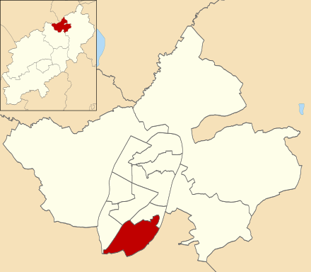 Location of Oakley South ward