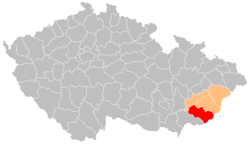 Розташування округу на мапі Чехії