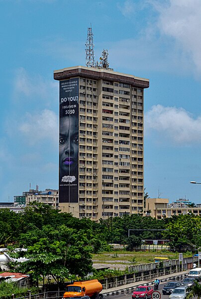 File:One of the Twins Towers in Victoria Island. Lagos State. Nigeria.jpg