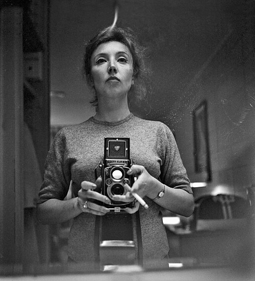 Oriana Fallaci self portrait Rolleiflex