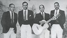 The original members of the Talbot Brothers circa 1936: Ernest Stovell, Roy, Archie and Austin Talbot