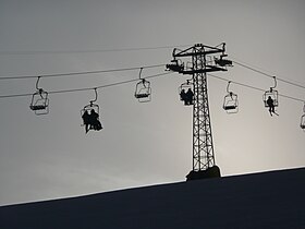 Luchtfoto van het station.