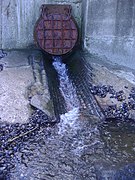 Outfall of Beeston Beck on west beach Sheringham.JPG