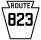 Pennsylvania Route 823 marker