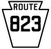 Pennsylvania Route 823 marker