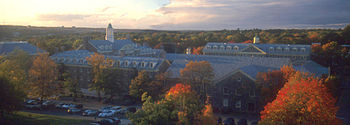 University of King's College in Autumn with Castine Way along the foreground Panorama Kings 2.jpg