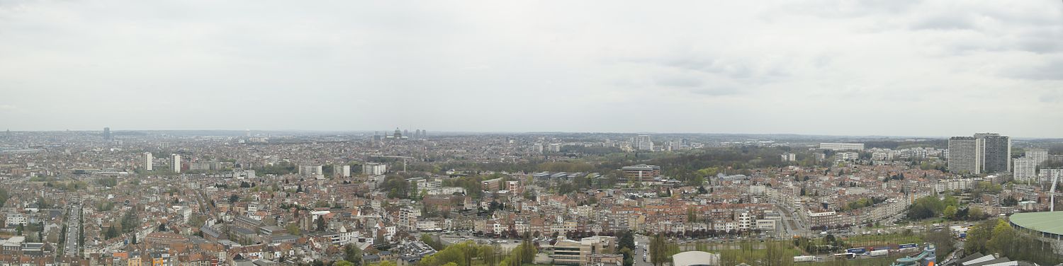 Uitsig oor Brussel vanuit die Atomium