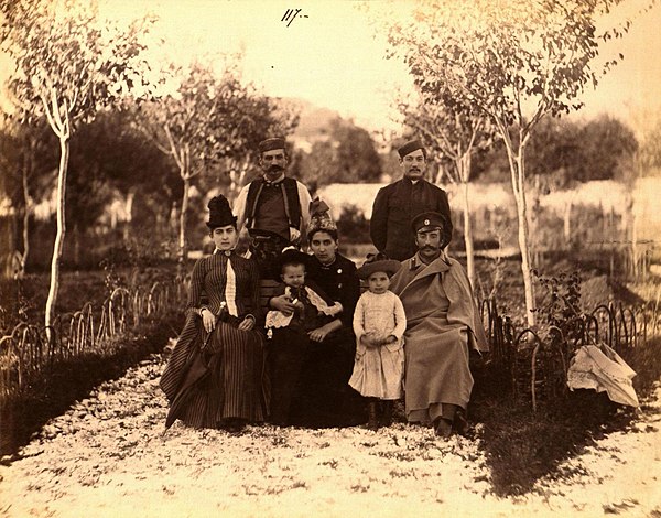 Peter (far left, standing) with his family in Cetinje, c. 1890