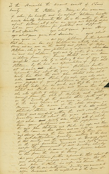 File:Petition of Winny, a free woman of color, to the St. Louis Circuit Court, May 16, 1825.jpg