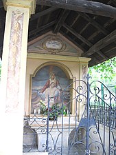 Pezzolo. Edicola "della Pietà" (o della Madonna Addolorata) eretta all'ingresso del paese per l'Anno Santo 1925