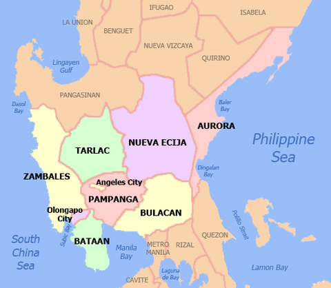 Political map of Central Luzon