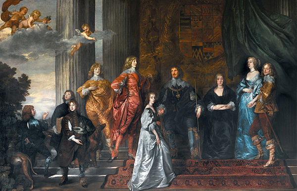 The Pembroke family – Philip Herbert, 4th Earl of Pembroke, seated with his second wife Lady Anne Clifford (in black), surrounded by his family. He ho