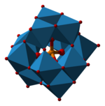 The phosphomolybdate ion, [PMo12O40] . Phosphotungstate-3D-polyhedra.png