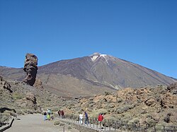 Le Roque Cinchado avec le Teide au dernier plan.