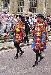 Two pursuivants wearing tabards, Windsor Castle, 2006 Pursuivant.JPG