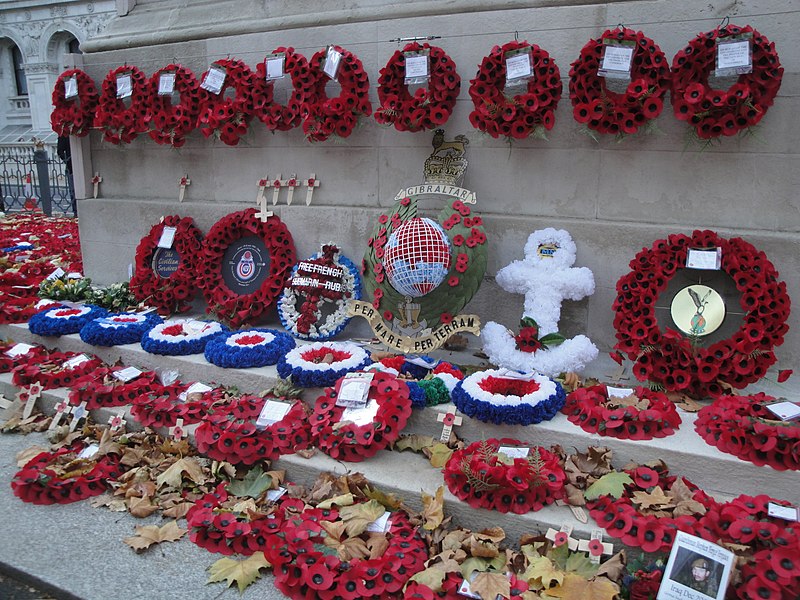 File:Remembrance poppies at the Cenotaph in November 2011 3.JPG