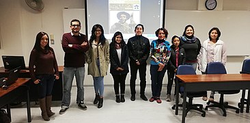 Reunión de planificación en la Universidad Católica del Perú.