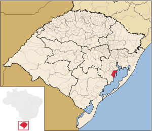 Localização de Tapes no Rio Grande do Sul