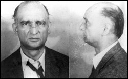 Rudolf Ivanovich Abel FBI mugshot in 1957