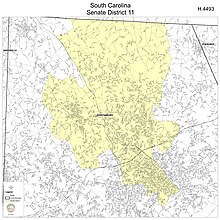 South Carolina State Senate District 11 covers a part of Spartanburg County