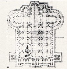 Uno dei progetti per la basilica di San Pietro, Uffizi, Gabinetto Disegni e Stampe, 7A