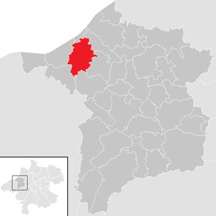 Lage der Gemeinde St. Georgen bei Obernberg am Inn im Bezirk Ried im Innkreis (anklickbare Karte)