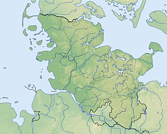 Relief map: Schleswig-Holstein