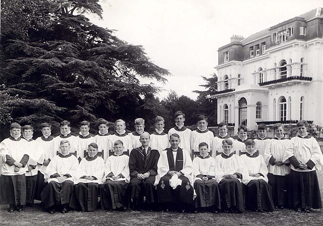 Lambrook School choir in the 1960s, a typical boys' school choir of the time