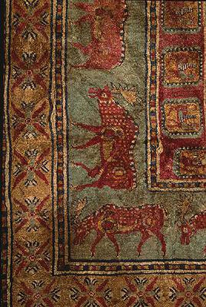 Border of the Pazyryk Carpet, circa 400 BC.