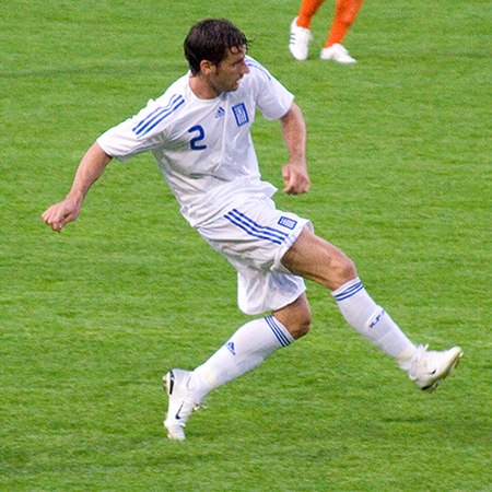 Seitaridis playing for Greece in 2008