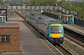 2013-02-22 CrossCountry 170108 speeds north through Severn Tunnel Junction.