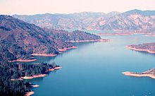 One of the many arms of Shasta Lake
