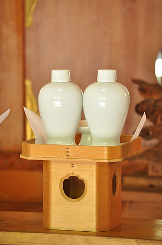 <span class="mw-page-title-main">Omiki</span> Shinto ritual offering of alcohol