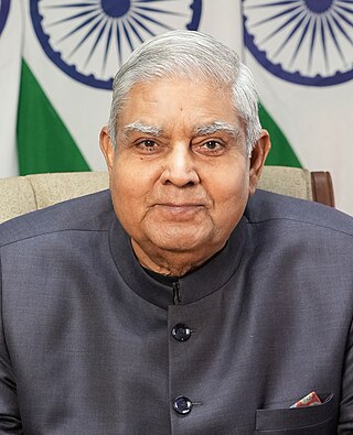 <span class="mw-page-title-main">Jagdeep Dhankhar</span> Vice President of India since 2022