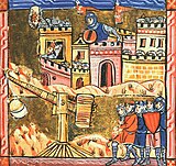 Miniature médiévale représentant le siège de Saint-Jean-d'Acre lors de la troisième croisade.