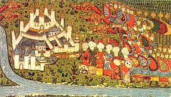 Ottoman miniature of the siege of Belgrade in 1456 Siegebelgrade.jpg