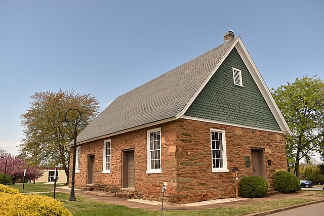 The restored South River Friends Meeting House, April 2024