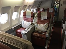 Business Class seating on SriLankan's Airbus A330-200s.