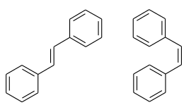 Structural formula of the stilbene