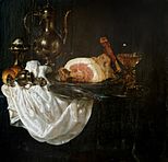 Nature morte au jambon, 1656 Musée de Budapest