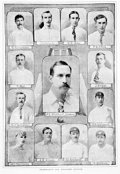 Stoddart's team which toured Australia in 1894–95: MacLaren is at the bottom left