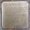 Stolperstein Isestraße 79 (Ephraim Hirsch) in Hamburg-Harvestehude.JPG