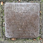 Stolperstein Rendsburg Nobiskrüger Allee 37 Wilhelm Alfred Thode.jpg